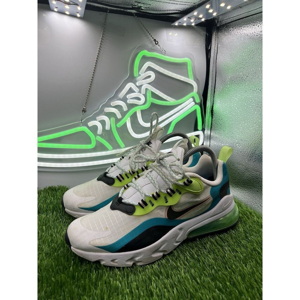 Nike Air Max 270 React Youth Oracle Aqua Green CJ4060-300 Size 6Y Women's 7.5 - Picture 2 of 8
